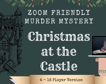 Christmas Murder Mystery Castle Game  4 - 16 player// Printable murder mystery dinner  game //Classic Detective Game // Christmas Party Game
