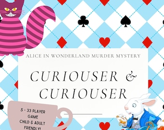 Alice in Wonderland Murder Mystery Game - Interactive and Whimsical Party Game for Kids and Book Lovers