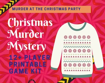 30 Player Murder at the Christmas Party // Christmas Jumper Murder Mystery //Printable Holiday Games  // Office games //Christmas party