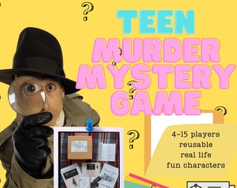Teen Murder Mystery Game | Party games for kids  | Clean activity  | Family games activities | Birthday activity | DIY mystery printable