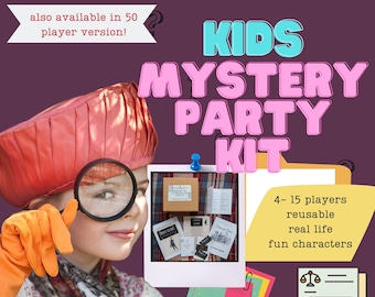 Kids Mystery Party Activity | Classic Castle Murder Mystery | Printable birthday party pack  | Clean activity for kids aged 10 - 25!