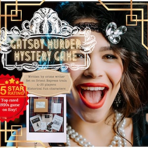 Murder on the Orient Express Halloween | Murder Mystery  1920s Murder Mystery 8-20 players | Printable Mystery Game | Retro party activity