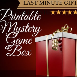 Mystery Box Gift  Birthday Gift in a Box! | Last-minute printable gift | Murder mystery gift | Host Gift | Teen Gift | Book Mystery Box