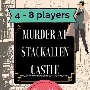 Stackallen Castle Murder Mystery | Classic Murder Mystery Dinner Party Game | Printable game | Holiday party | Zoom Real life