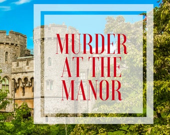 Murder at the Manor Game | Printable 7-Person Party (Editable)