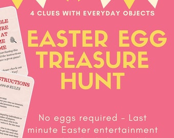 Easter Egg Printable Treasure Hunt // Isolation Kids Games // Indoor instant Printable At Home Treasure Hunt// Rainy Day Activity//