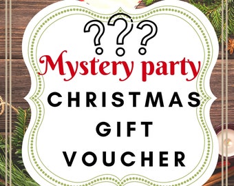 Christmas Voucher // Murder Mystery Game Voucher // Last Minute Christmas Gift // Printable Christmas Gift // Printable Holiday Gift //