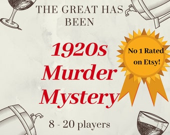 1920s Murder Mystery 8-20 players | Gatsby on the Orient Express  | Printable Holiday Game | Dinner Party Workplace Bachelorette Game