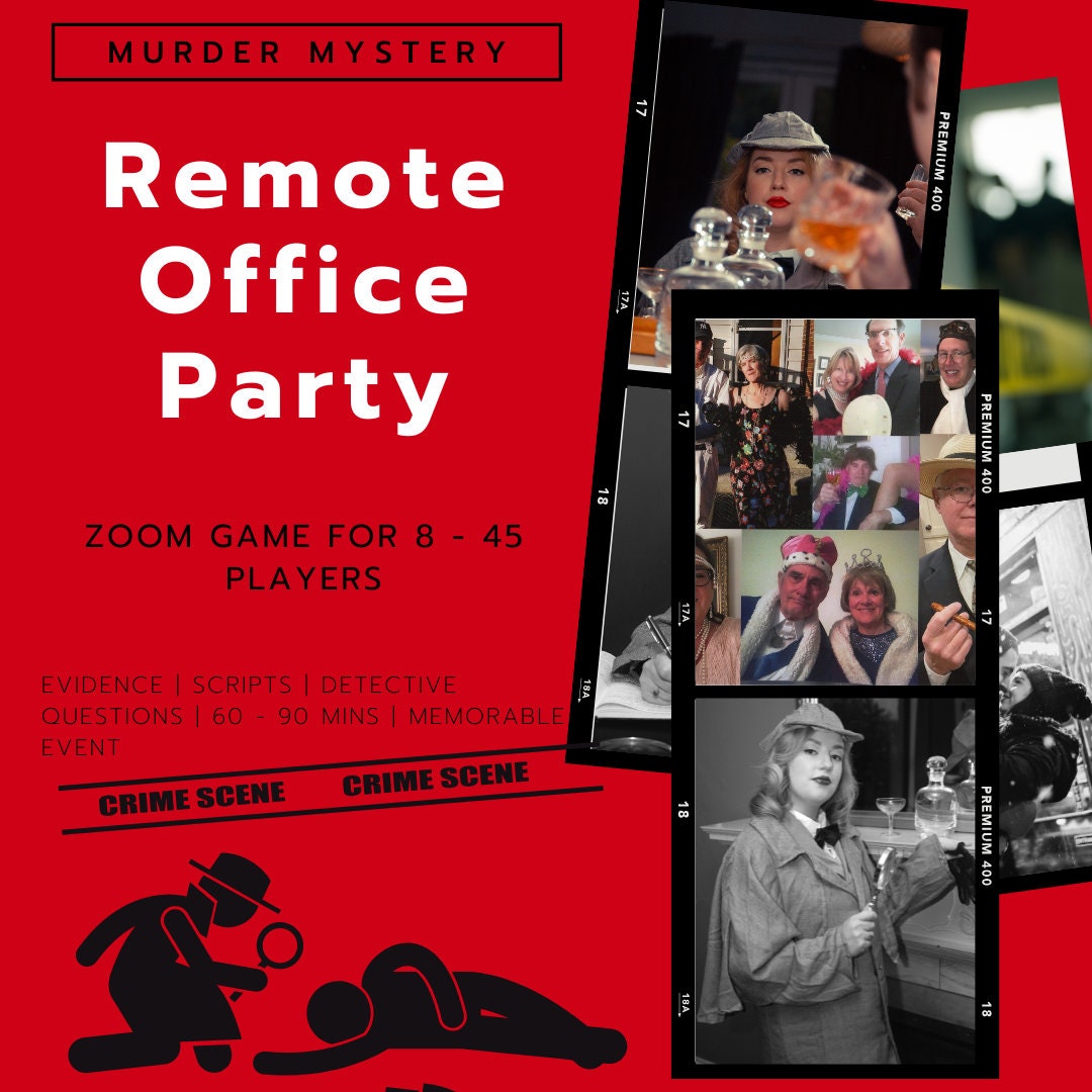 Virtual Work Night Out Mixer Murder Mystery Game 1920s Etsy