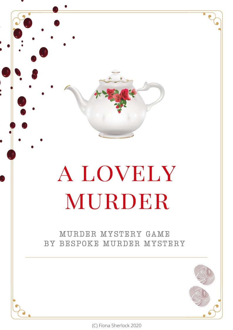 A Lovely Murder 4-13 players Murder, She Wrote Pageant Murder Mystery Game Zoom Friendly Hen Party Game Girls night Father Ted image 1