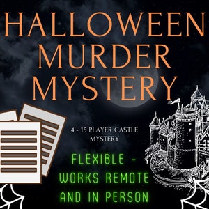 Halloween Murder Mystery | Printable Halloween game | Printable party game | Family Friendly with Zoom instructions