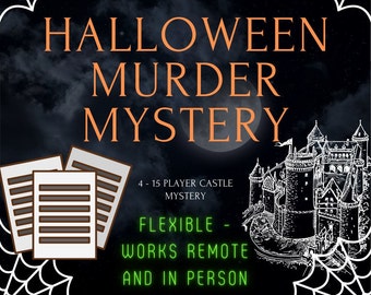 Halloween Murder Mystery | Printable Halloween game | Printable party game | Family Friendly |Spooky Castle Game | Fall activity