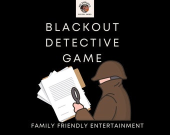 Blackout Murder Mystery Game | Blackout entertainment |Blackout box | Screen Freee Game Classic Castle Murder Mystery | Printable  game  |