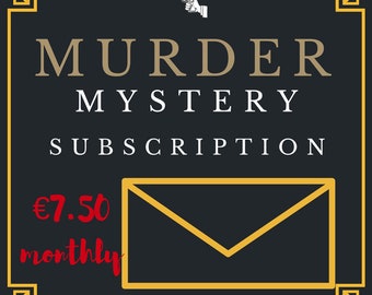 Murder Mystery Subscription Box //Downloadable Murder Mystery Games //Murder Mystery Parties // Instant Game Subscription //Murder Mystery