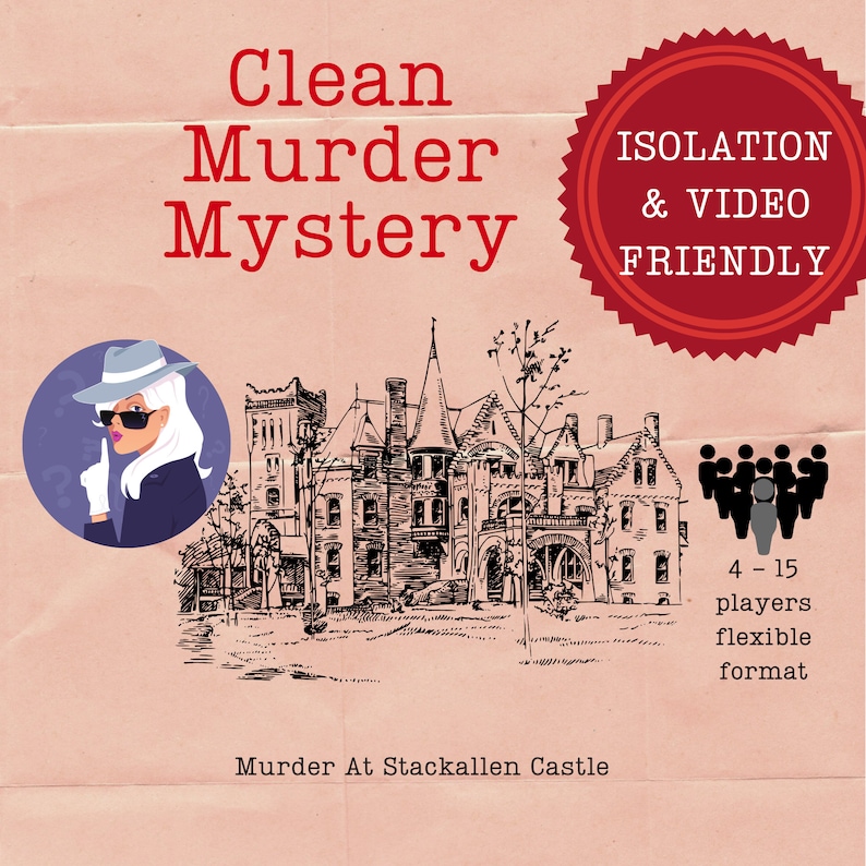 Back to School and College Bonding Game Classic Castle Murder Mystery Printable game Clean activity for kids aged 10 25 image 2