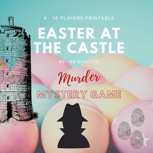 Easter at the Castle Murder Mystery // Family Party Game // 4 16 players// Printable murder mystery party // Host gift idea // Mother image 1