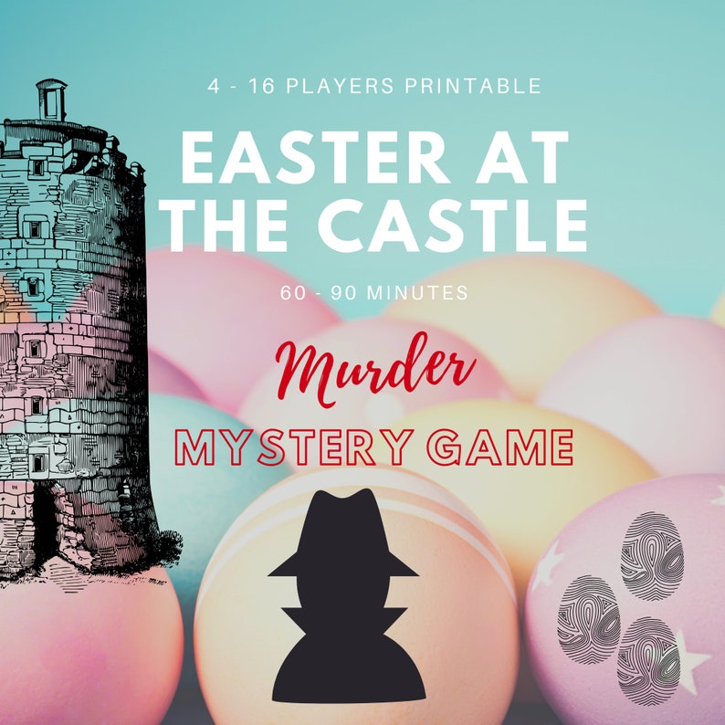 Easter at the Castle Murder Mystery // Family Party Game // 4 16 players// Printable murder mystery party // Host gift idea // Mother image 1