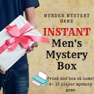 Mystery box for Men | | Last-minute printable gift | Murder mystery game  | Father's Day | Gift for Dads | Gift for Sons | Brother's Gifts