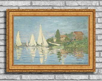 Inc New York NY Framed High Quality Monet Regatta Argenteuil Print from ...