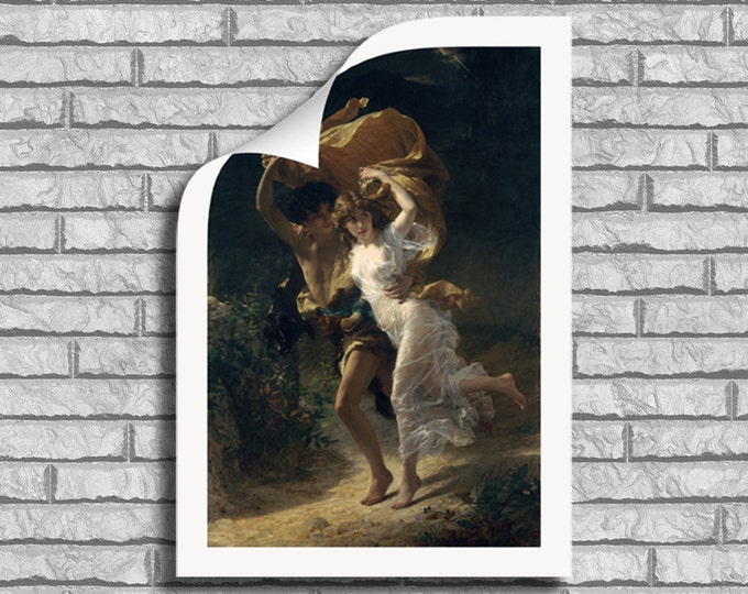 Tableau Sur Toile "La Tempête" De Pierre-Auguste Cot - Cadre Prêt à Accrocher - Neuf
