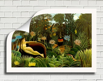 Henri Rousseau "The Dream" Framed Canvas Giclee Print (Rolled Canvas - Unframed) - Free Shipping