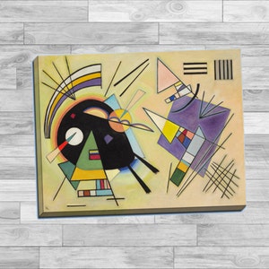 Kandinsky &quot;Schwarz und Violett&quot; Abstract Giclee Canvas Print