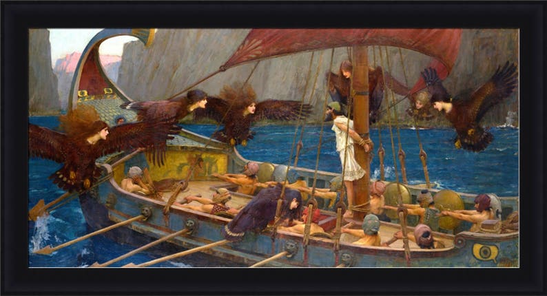 John William Waterhouse Ulysses and the Sirens Etsy