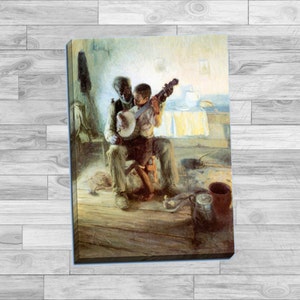 Henry Ossawa Tanner &quot;The Banjo Lesson&quot; Gallery Wrapped Canvas Giclee Print (Stretched-Border) - Free Shipping