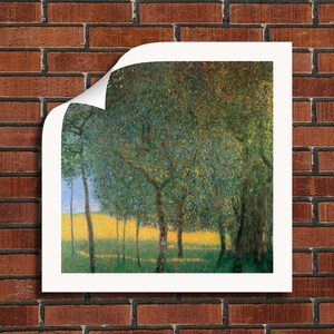 Gustav Klimt &quot;Fruit Trees&quot; Framed Canvas Giclee Print (Rolled Canvas - Unframed) - Free Shipping