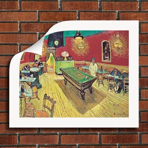 Vincent van Gogh &quot;The Night Café&quot; Framed Canvas Giclee Print (Rolled Canvas - Unframed) - Free Shipping