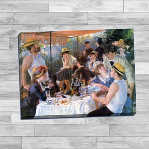 Pierre Auguste Renoir &quot;The Luncheon of the Boating Party&quot; Gallery Wrapped Canvas Giclee Print (Stretched-Border) - Free Shipping
