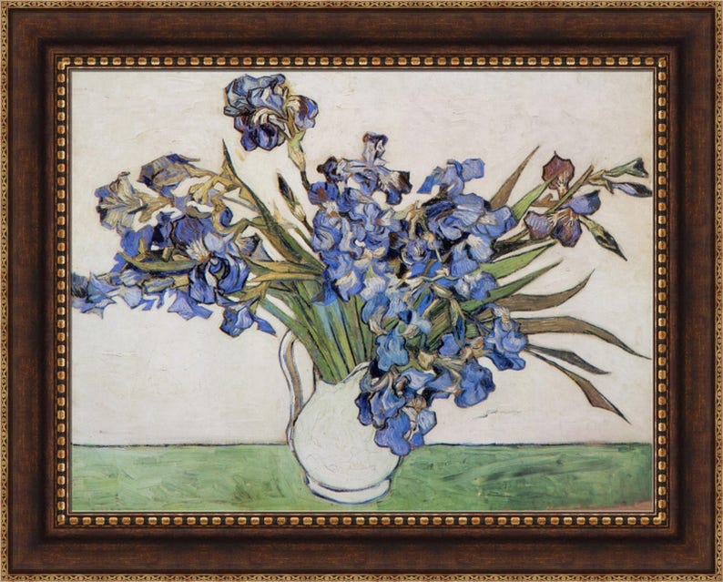 Vincent Van Gogh irises Framed Canvas Giclee Print - Etsy