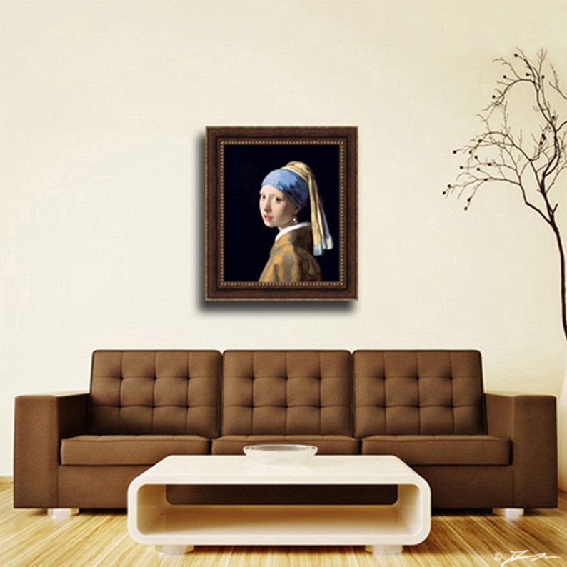 Johannes Vermeer girl With a Pearl Earring Framed - Etsy