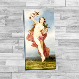 William-Adolphe Bouguereau "Day" Gallery Wrapped Canvas Giclee Print (Stretched-Border) - Free Shipping