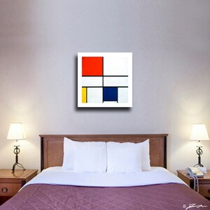 Piet Mondrian composition C no.iii Red Yellow and - Etsy