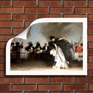 John Singer Sargent &quot;El Jaleo&quot; Framed Canvas Giclee Print (Rolled Canvas - Unframed) - Free Shipping