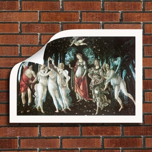 Sandro Botticelli &quot;La Primavera&quot; Framed Canvas Giclee Print (Rolled Canvas - Unframed) - Free Shipping