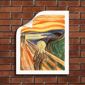 Edvard Munch &quot;The Scream&quot; Framed Canvas Giclee Print (Rolled Canvas - Unframed) - Free Shipping