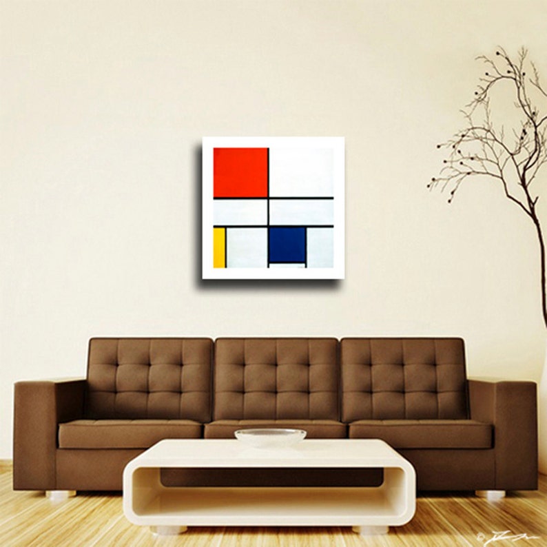 Piet Mondrian composition C no.iii Red Yellow and - Etsy