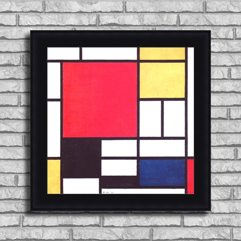 モンドリアン コンポジション blue,white,yellow and red Pinpinpin