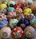 Ceramic Door Pulls  Hand Painted Colourful Set of 12 Cupboard Knobs in beautiful bright colours for kitchen dressers and drawers 