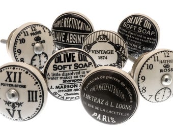 Vintage geïnspireerde keramische ladegrepen: unieke kastknoppen, dressoirbeslag