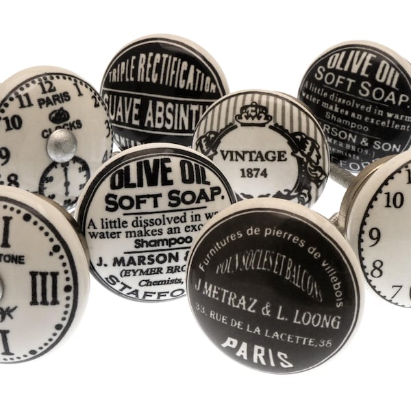 Vintage inspirierte Keramikknäufe - Einzigartige Schrankknäufe, Möbelbeschläge