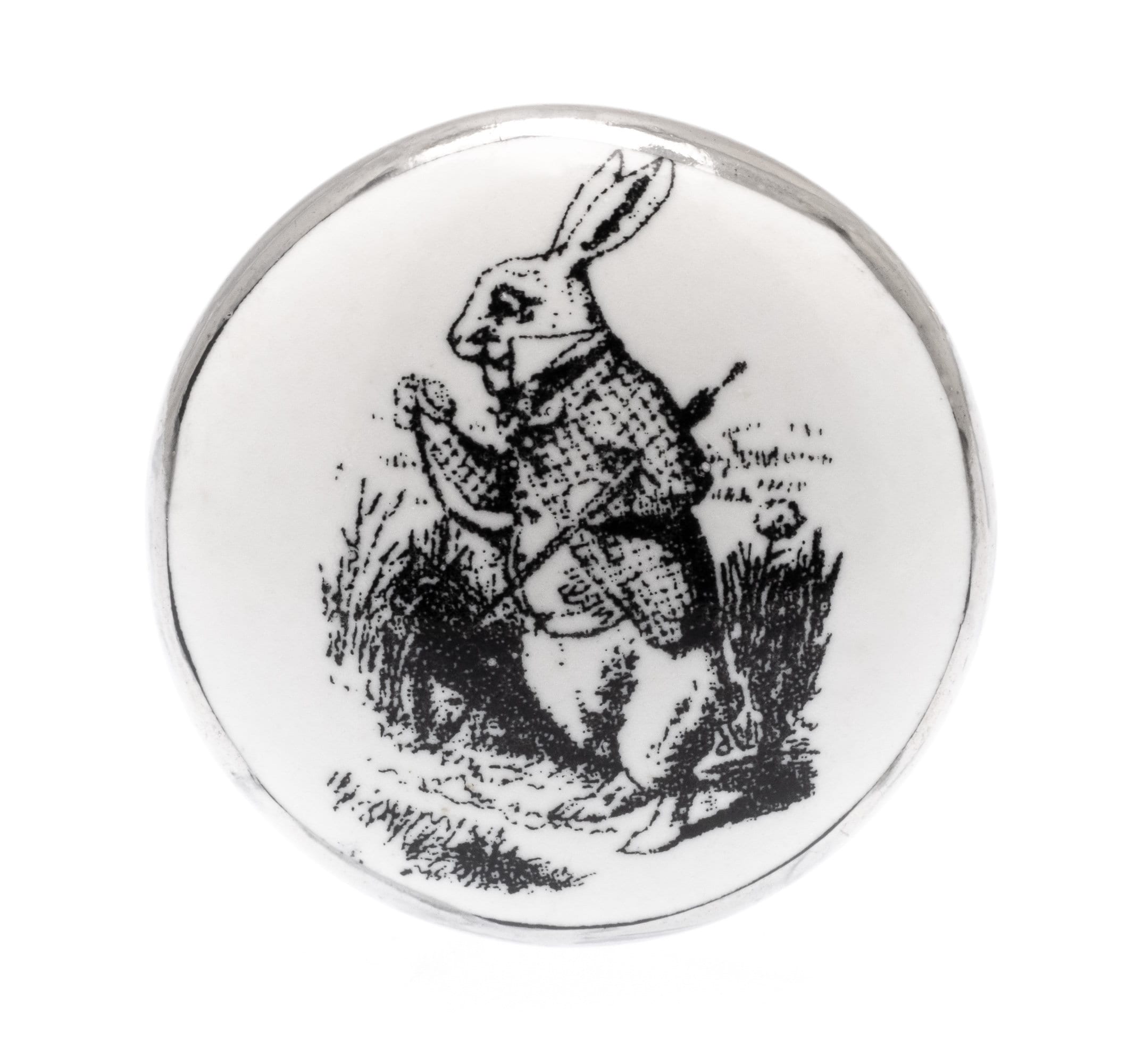 Door Knobs in Alice in Wonderland Designs in Ceramic Black & Etsy UK