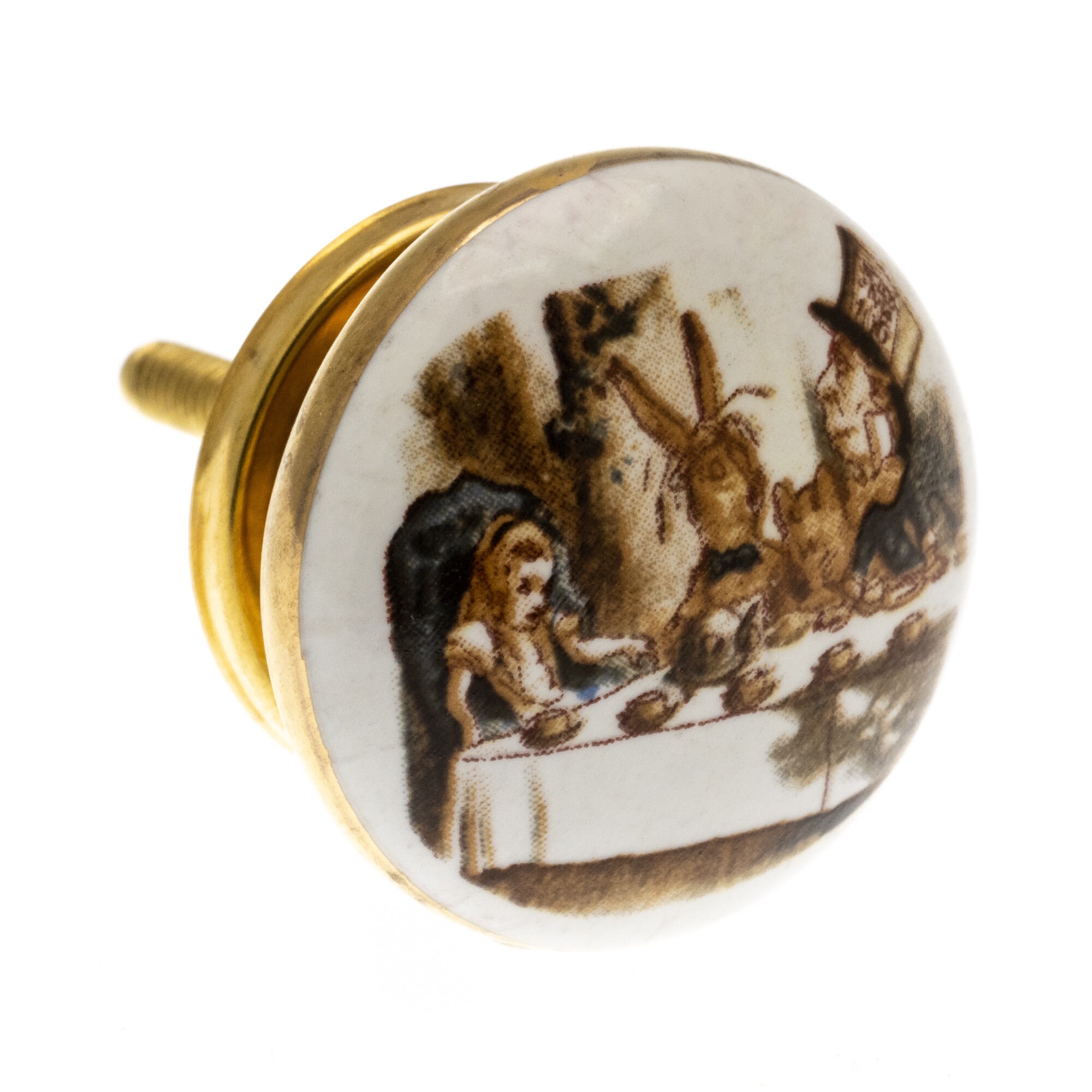 Door Knobs in Alice in Wonderland Designs in Ceramic Black & Etsy UK
