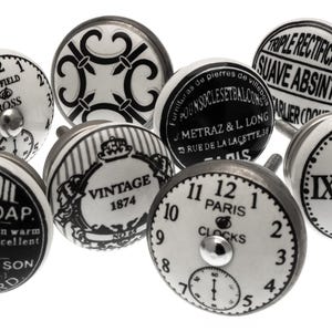 Keramiska dörrknoppar - Paris, Alice i Underlandet och Vintage-tema - Set om 8