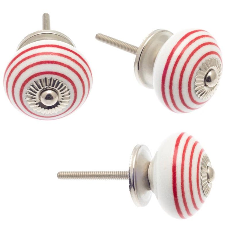 Hand Painted Ceramic Knobs - Shabby Chic Colorful Drawer Pulls, Set of 10 image 10