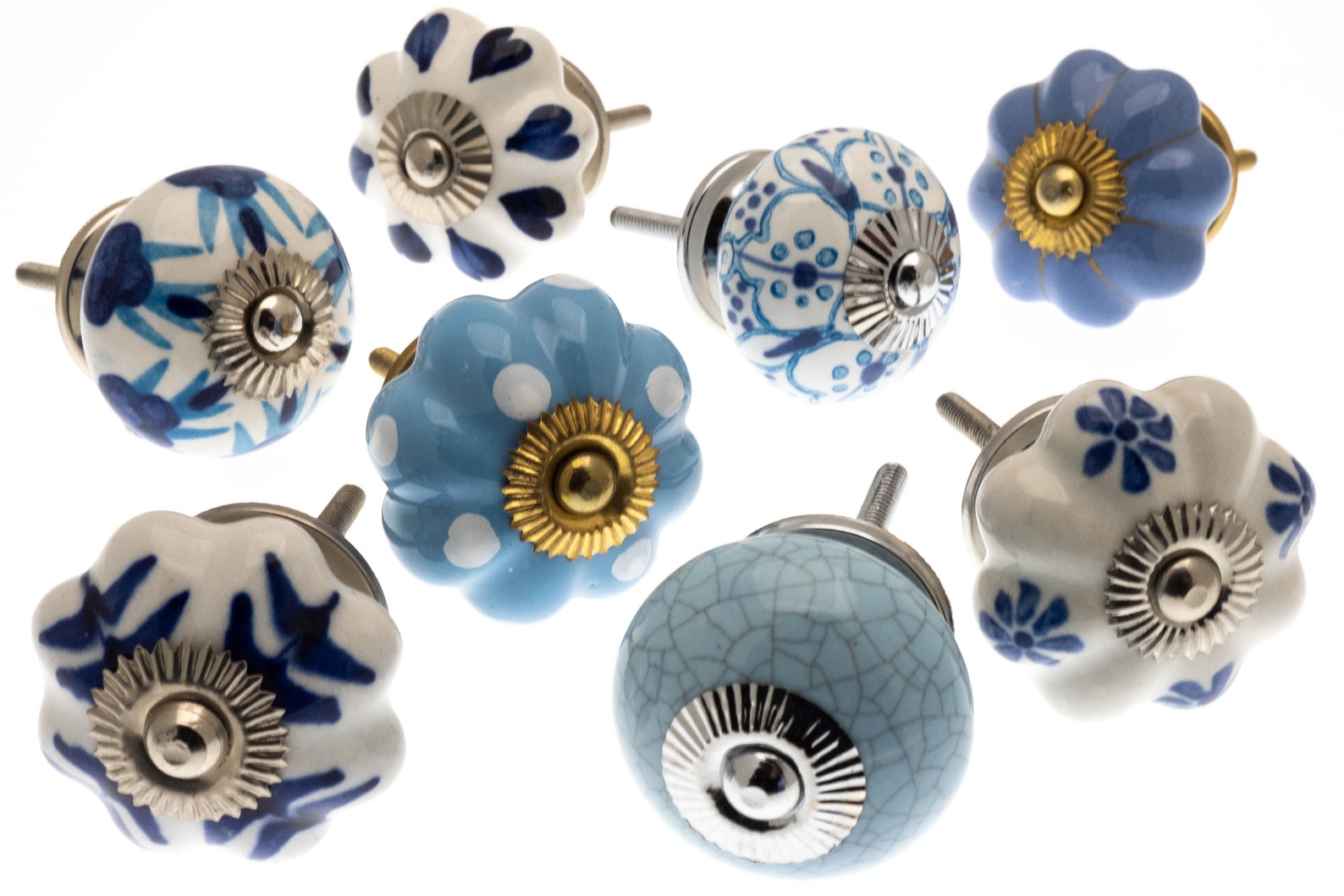 Keramik TürKnöpfe Schrank zieht in hellblau und Türkis mit | Etsy