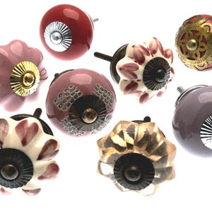 Ceramic Cabinet Knobs - Vintage Style Dresser Drawer Pulls - Unique Home Decor