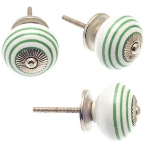 Hand Painted Ceramic Knobs - Shabby Chic Colorful Drawer Pulls, Set of 10 image 8